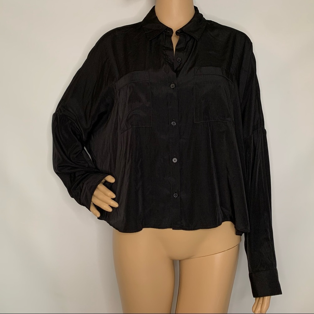 Express long sleeve boxy shirt